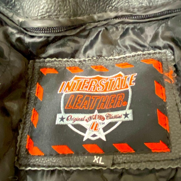 Interstate Leather Women’s Black Motorcycle Jacket XL Thinsulate Zipper Snaps - Picture 4 of 11
